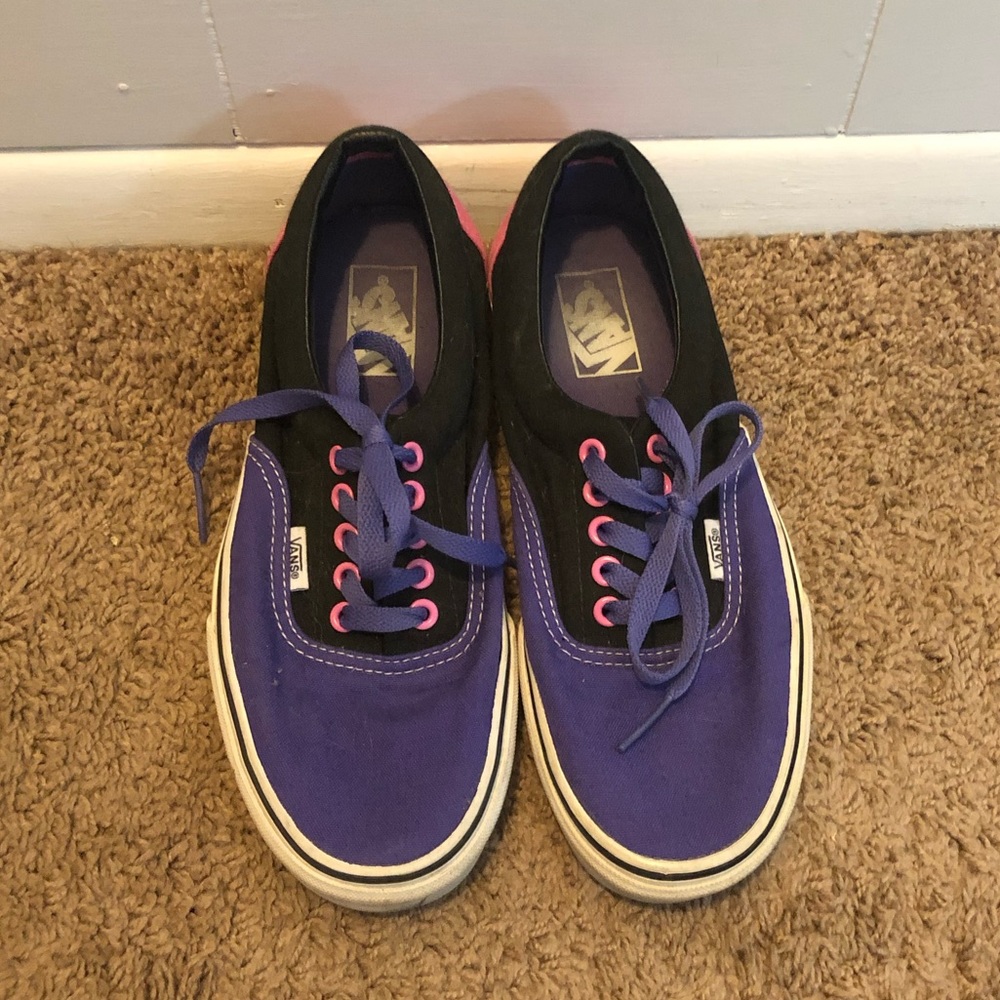 Classic Vans in purple, black and pink.